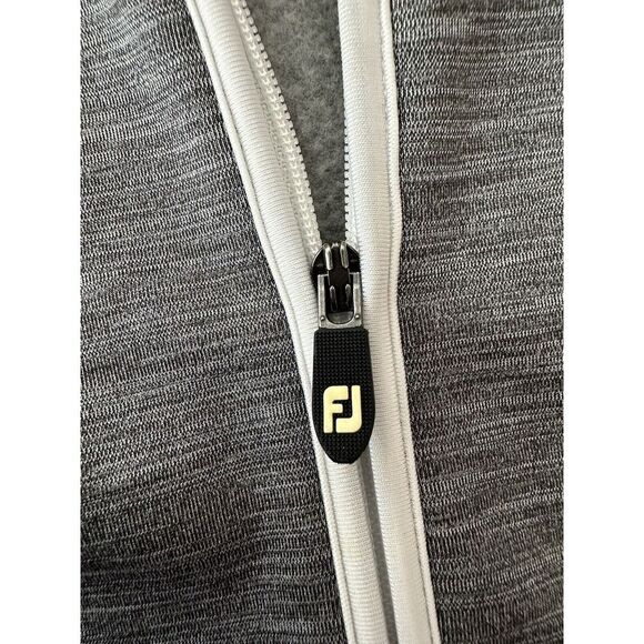FJ‎ Footjoy Jacket Women Medium Gray Stretch Golf Zip Up Workout Athleisure - Picture 5 of 11